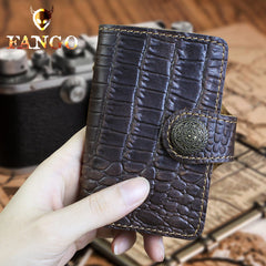 Handmade Leather Floral Mens Cool billfold Wallet Card Holder Small Card Slim Wallets for Men