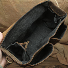 Vintage Mens Leather Camera Bag Small Messenger Bag Cross Body Bag For Men - iwalletsmen