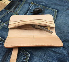 Handmade Leather Mens Biker Chain Wallet Cool Long Biker Wallet with Chain - iwalletsmen
