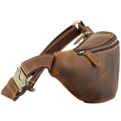 Cool Mens Leather Belt Bag Fanny Pack Waist Bags For Men - iwalletsmen