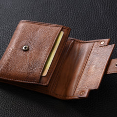 Handmade Mens Cool billfold Leather Wallet Men Small Slim Wallets Bifold for Men - iwalletsmen