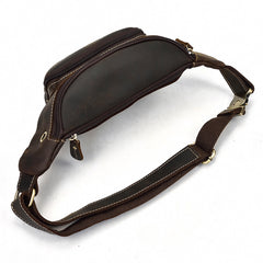 Vintage Leather Fanny Pack Mens Waist Bag Hip Pack Belt Bag for Men - iwalletsmen