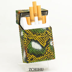 Cool Snake Leather Mens Cigarette Holder Case Handmade Cigarette Holder for Men - iwalletsmen