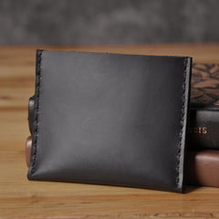 Handmade Mens Cool billfold Leather Wallet Men Small Card Slim Wallets Bifold for Men