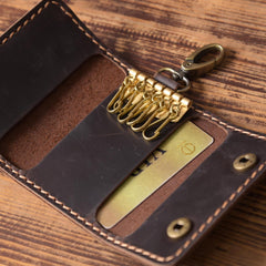 Handmade Leather Mens Cool Key Wallet Car Key Holder Car Key Case for Men