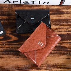 Handmade Mens Cool billfold Leather Wallet Men Small Card Slim Wallets Bifold for Men - iwalletsmen