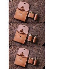 Handmade Wooden Black Leather Mens 20pcs Cigarette Case Cool Custom Cigarette Holder for Men - iwalletsmen