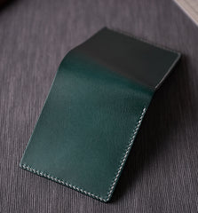 Handmade Leather Mens Cool Slim Leather Wallet Men Small Wallets Bifold for Men Women