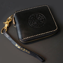 Handmade Leather Mens Chain Biker Wallet Cool Leather Wallet Small Wallets for Men - iwalletsmen