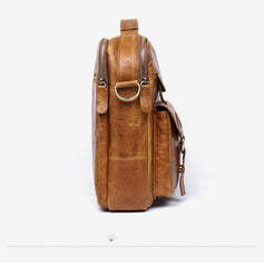 Genuine Leather Mens Cool Messenger Bag Chest Bag Bike Bag Cycling Bag for men