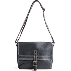 Genuine Leather Mens Cool Messenger Bag iPad Bag Chest Bag Bike Bag Cycling Bag for men