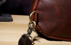 Genuine Leather Mens Cool Chest Bag Sling Bag Crossbody Bag Travel Bag Hiking Bag for men