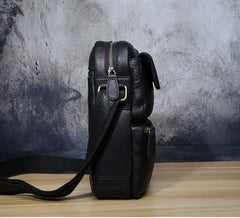 Genuine Leather Mens Cool Messenger Bag Chest Bag Bike Bag Cycling Bag for men