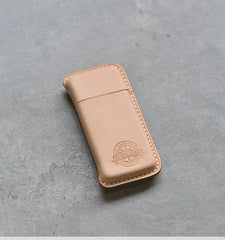 Handmade Brown Leather Womens 10pcs Cigarette Holder Case Cool Custom Cigarette Case for Women - iwalletsmen