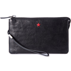 Genuine Leather Mens Cool Long Leather Wallet Zipper Clutch Wallet for Men - iwalletsmen