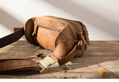 Leather Mens FANNY PACK MENS WAIST BAG HIP PACK BELT BAG FOR MEN - iwalletsmen
