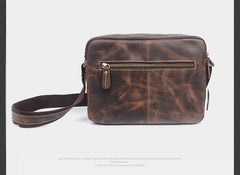 Genuine Leather Mens Cool Messenger Bag Chest Bag Bike Bag Cycling Bag for men
