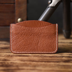 Handmade Mens Cool billfold Leather Wallet Men Small Card Slim Wallets Bifold for Men - iwalletsmen