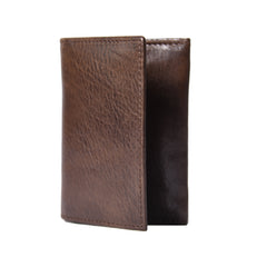 Handmade Leather Mens Cool Slim Leather Wallet Men Small Wallets Bifold for Men - iwalletsmen