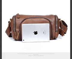 Genuine Leather Mens Messenger Bag Cool Weekender Bag Travel Bag Duffle Bags Overnight Bag Holdall Bag for men