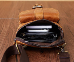 Leather Belt Pouch Mens Small Cases Waist Bag Hip Pack Belt Bag Fanny Pack Bumbag for Men