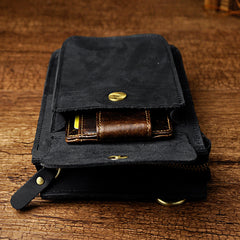 Leather Belt Pouch Mens Small Cases Waist Bag Hip Pack Belt Bag Fanny Pack Bumbag for Men