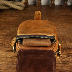 Leather Belt Pouch Mens Small Cases Waist Bag Hip Pack Belt Bag Fanny Pack Bumbag for Men