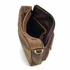 Genuine Leather Mens Cool Messenger Bag Work Bag Satchel Bag Briefcase Bag for men