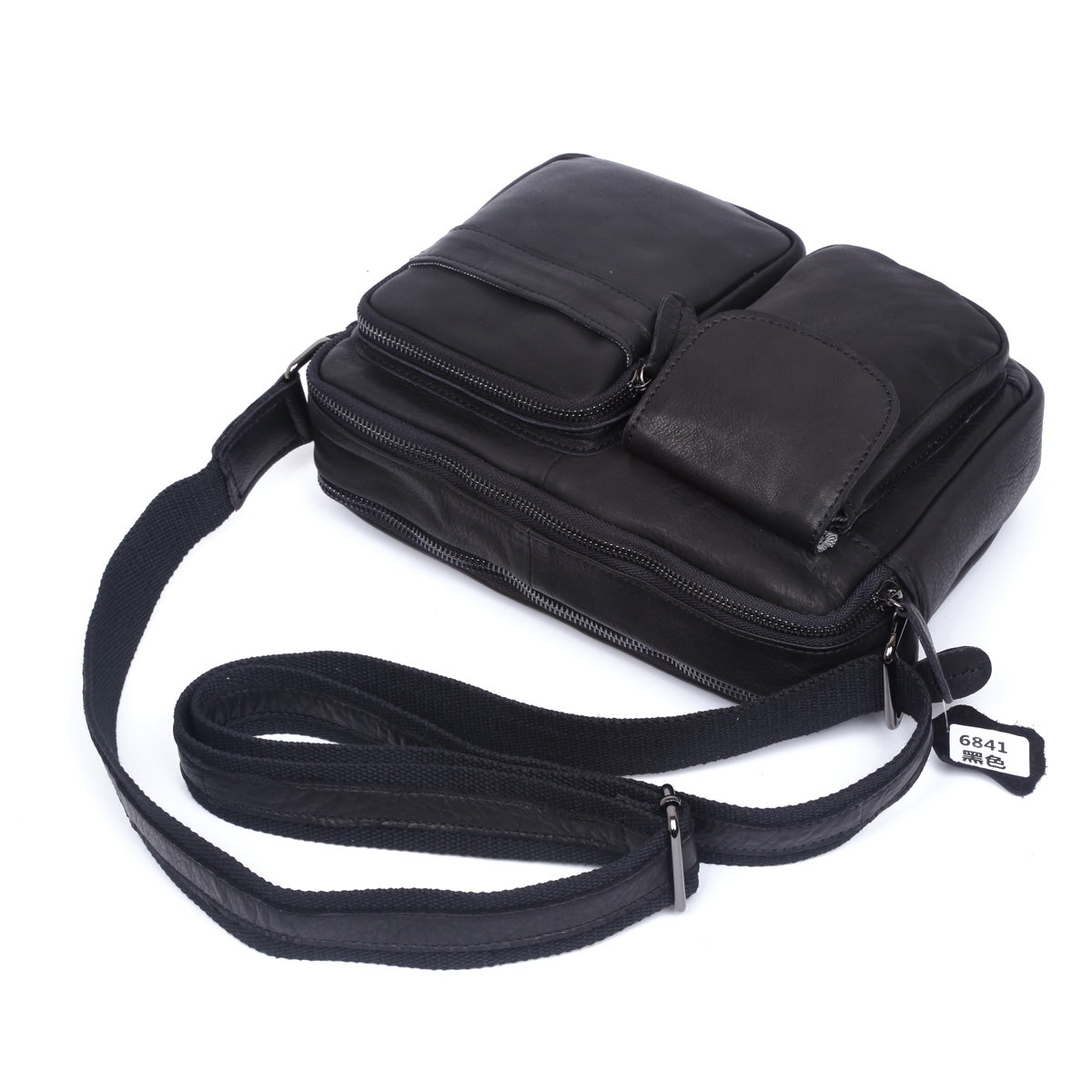 Handmade Genuine Leather Mens Cool Messenger Bag Chest Bag Bike Bag Cycling Bag for men