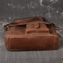 Handmade Leather Mens Cool Small Messenger Bag iPad Bag Chest Bag Bike Bag Cycling Bag for men