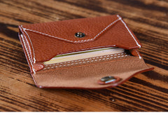 Handmade Mens Cool billfold Leather Wallet Men Small Card Slim Wallets Bifold for Men - iwalletsmen