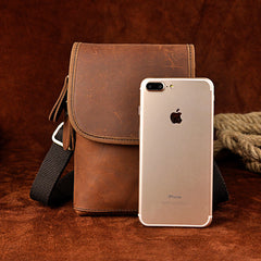 Leather Belt Pouch Mens Cases Waist Bag Hip Pack Belt Bag Fanny Pack Bumbag for Men