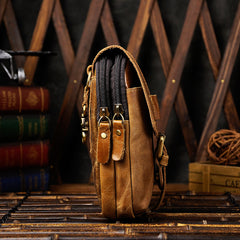 Leather Belt Pouch Mens Small Cases Waist Bag Hip Pack Belt Bag Fanny Pack Bumbag for Men