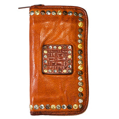 Handmade Leather Mens Chain Biker Wallet Cool Leather Wallet Long Phone Wallets for Men