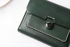 Handmade Leather Mens Cool billfold Wallet Card Holder Small Card Wallets for Men Women