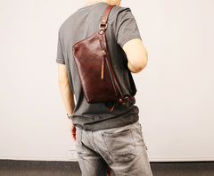 Leather Mens FANNY PACK MENS WAIST BAG HIP PACK BELT BAG FOR MEN - iwalletsmen