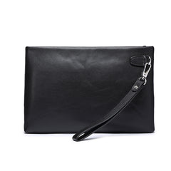 Handmade Leather Mens Clutch Cool Slim Wallet Zipper Clutch Wristlet Wallet for Men - iwalletsmen