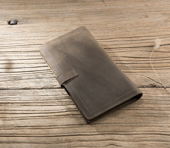 Handmade Leather Mens Travel Wallet Passport Leather Wallet Long Phone Wallets for Men