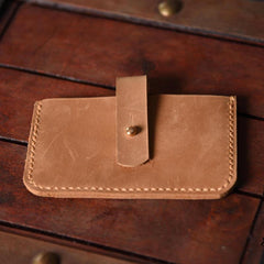 Handmade Mens Cool billfold Leather Wallet Men Small Card Slim Wallets Bifold for Men - iwalletsmen