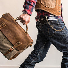 Canvas Mens Cool Messenger Bag iPad Bag Chest Bag Bike Bag Cycling Bag for men - iwalletsmen