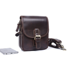 Leather Belt Pouch Mens Small Cases Waist Bag Hip Pack Belt Bag Fanny Pack Bumbag for Men