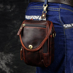 Leather Belt Pouch Mens Small Cases Waist Bag Hip Pack Belt Bag Fanny Pack Bumbag for Men