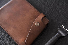Handmade Mens Cool billfold Leather Wallet Men Small Slim Wallets Bifold for Men - iwalletsmen