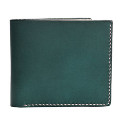 Handmade Leather Mens Cool Slim Leather Wallet Men Small Wallets Bifold for Men Women
