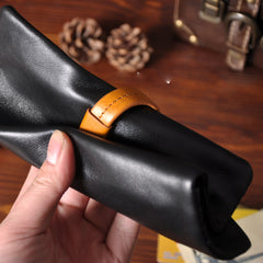 Handmade Leather Mens Cool Long Leather Wallet Bifold Clutch Wallet for Men - iwalletsmen