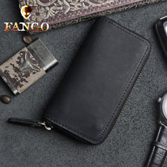 Handmade Leather Floral Mens Cool Car Key Wallet Coin Wallet Pouch Car KeyChain for Men