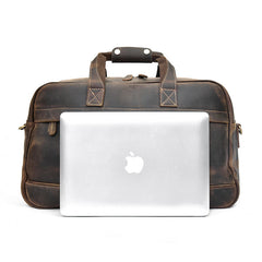 Genuine Leather Mens Cool Weekender Bag Travel Bag Duffle Bags Overnight Bag Holdall Bag for men