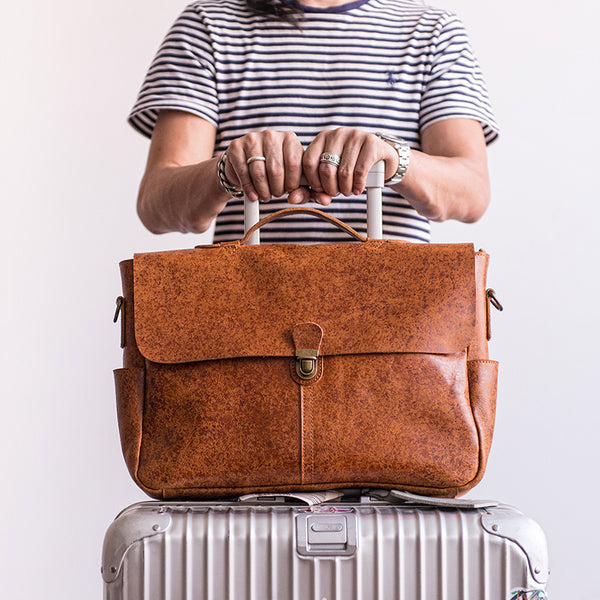 Genuine Leather Mens Cool Messenger Bag Work Bag Satchel Bag Briefcase Bag for men - iwalletsmen