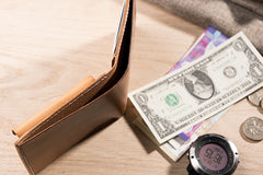 Handmade Leather Mens Cool Slim Leather Wallet Men Small Wallets Bifold for Men