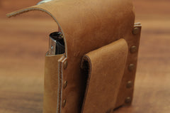 Cool Vintage Leather Mens Cigarette Case Cigarette Holder with Belt Loop for Men - iwalletsmen